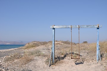 Image showing Beach swing