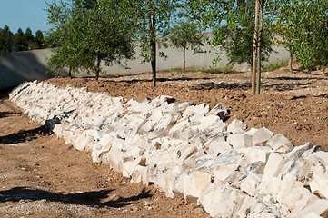 Image showing Stones barricade