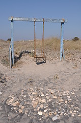 Image showing Beach swing