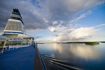 Image showing Onboard cruise ship