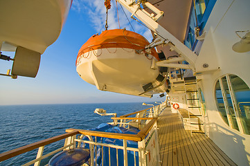 Image showing Onboard cruise ship