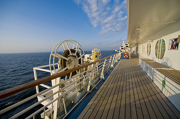 Image showing Onboard cruise ship