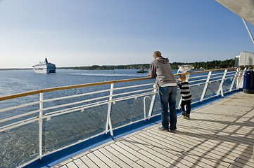 Image showing Onboard cruise ship