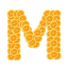 Image showing orange fruit alphabet