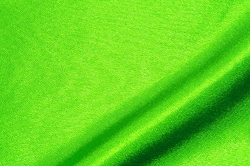 Image showing green satin background