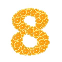 Image showing orange fruit alphabet