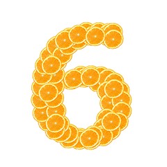 Image showing orange fruit alphabet