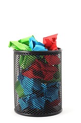 Image showing trash in basket