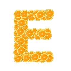 Image showing orange fruit alphabet