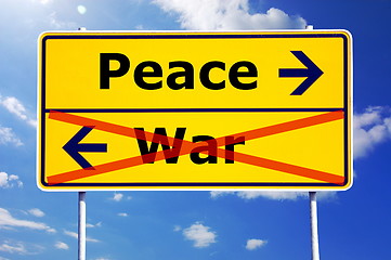 Image showing peace and war