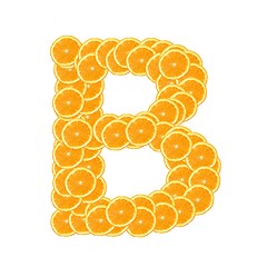 Image showing orange fruit alphabet