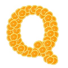 Image showing orange fruit alphabet