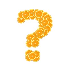 Image showing orange fruit alphabet