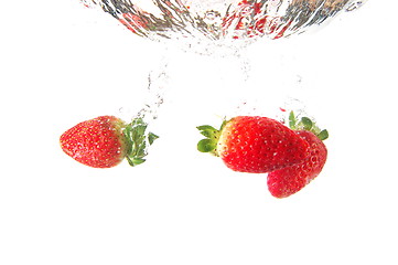 Image showing strawberry splash