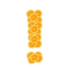 Image showing orange fruit alphabet