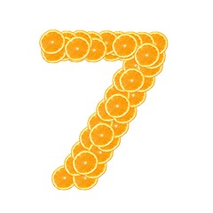 Image showing orange fruit alphabet