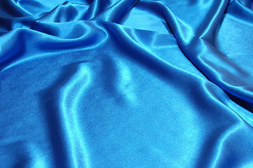 Image showing blue satin background