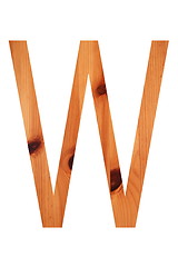 Image showing wood alphabet W