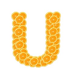 Image showing orange fruit alphabet