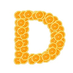 Image showing orange fruit alphabet