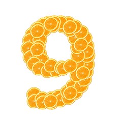 Image showing orange fruit alphabet