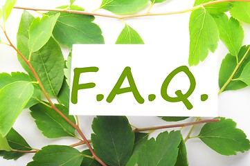 Image showing faq