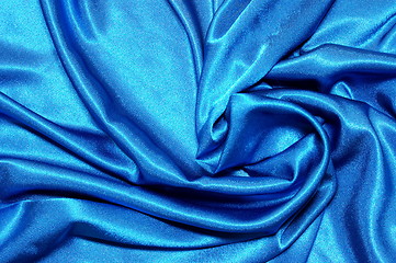 Image showing blue satin background