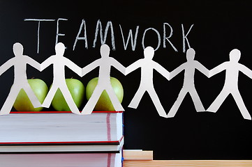 Image showing teamwork and chalkboard