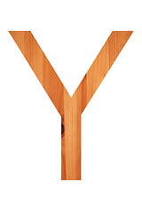 Image showing wood alphabet Y