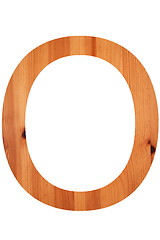 Image showing wood alphabet O