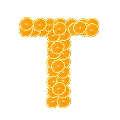 Image showing orange fruit alphabet