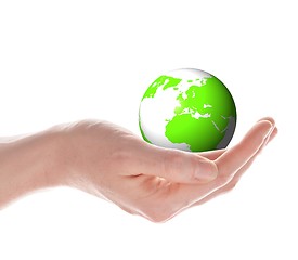 Image showing the globe in your hand concept