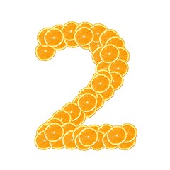 Image showing orange fruit alphabet