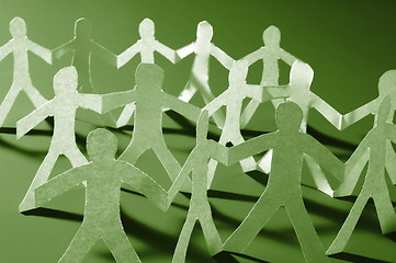 Image showing teamwork of paper team