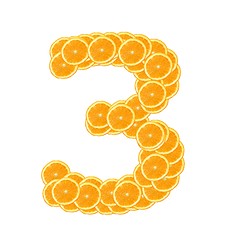 Image showing orange fruit alphabet