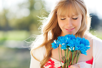 Image showing Beautiful Caucasian woman outdoor