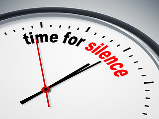 Image showing time for silence