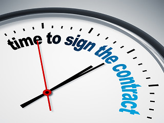 Image showing time to sign the contract