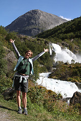 Image showing Happy tourist