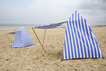 Image showing Two beach huts 