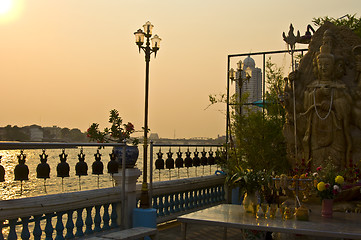 Image showing Bangkok and its river