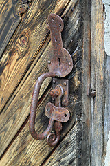 Image showing Old norwegian door details