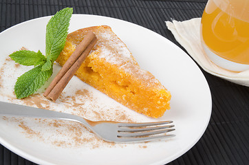 Image showing Slice of traditional portuguese cake