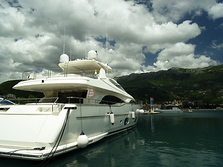 Image showing Yacht in harbor