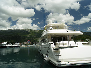 Image showing Yacht in harbor