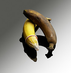 Image showing condom on banana