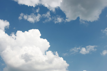 Image showing Clouds on the blue sky