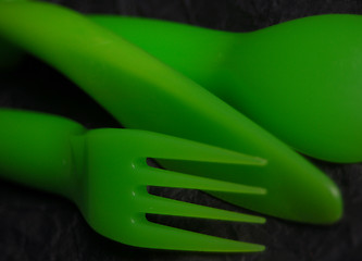 Image showing Green  Cutlery 2