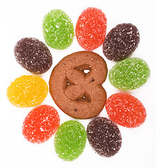 Image showing Colorful Jelly Candy as Background 