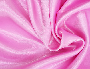 Image showing Smooth elegant pink silk 
